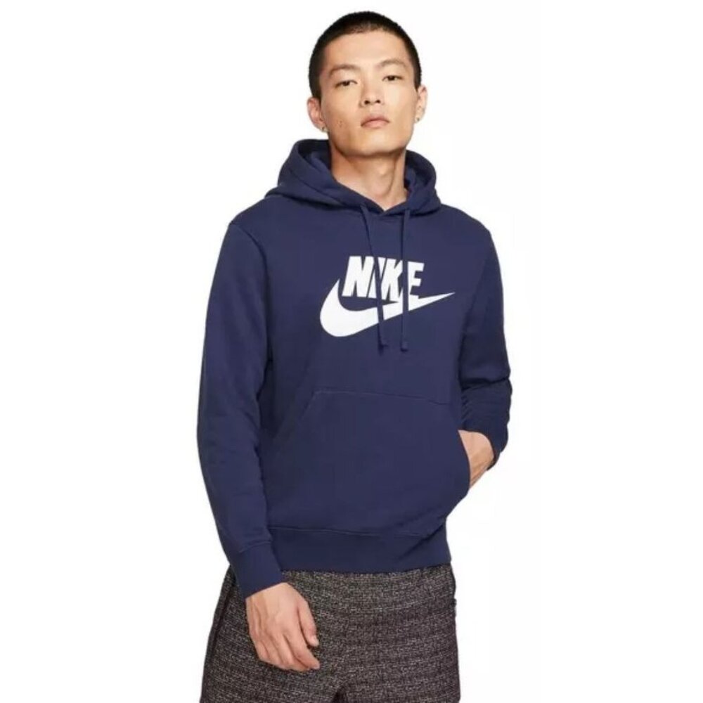 Nike Club Fleece Logo Graphic Pullover Hoodie Sweatshirt Men's‎ XL New with Tags